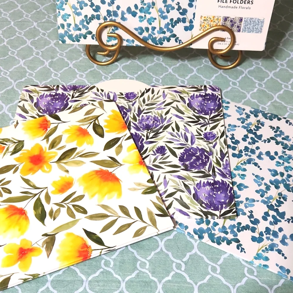UBRANDS beautiful Floral File Folders